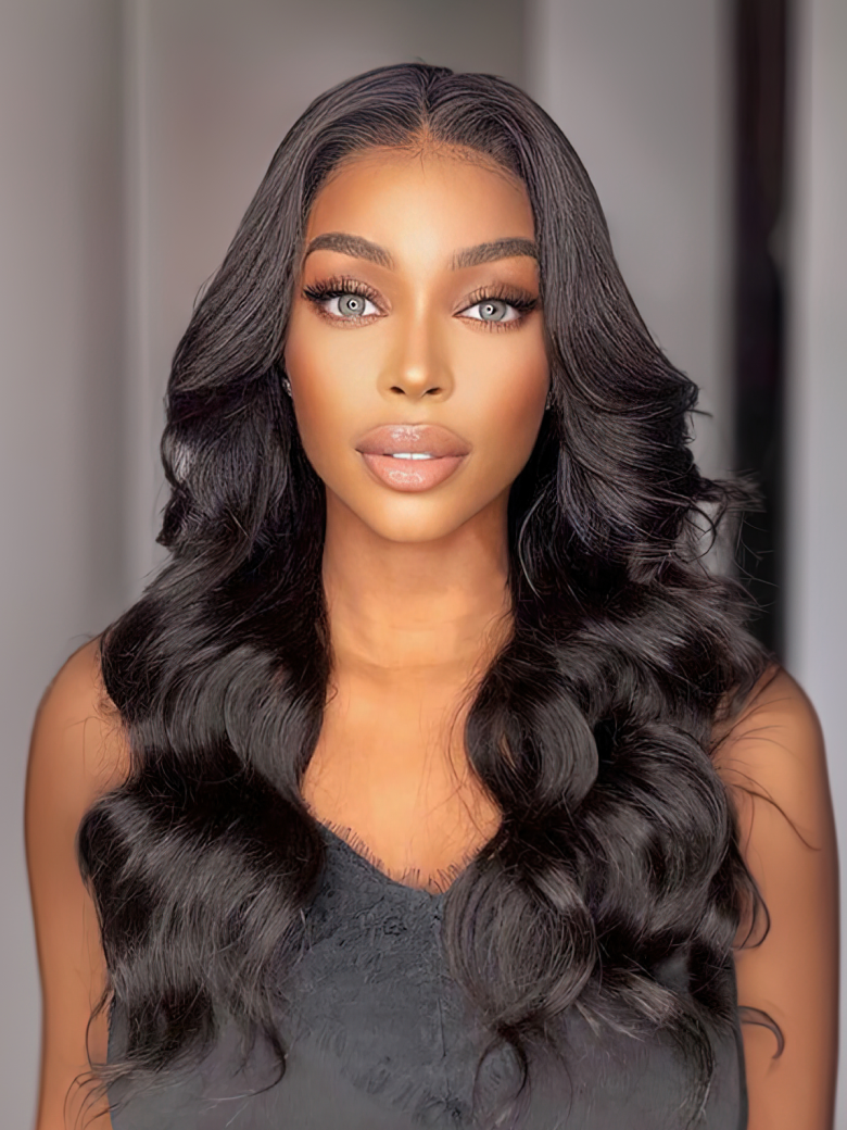 UNice Natural Black Glueless Body Wave Non Lace Wig