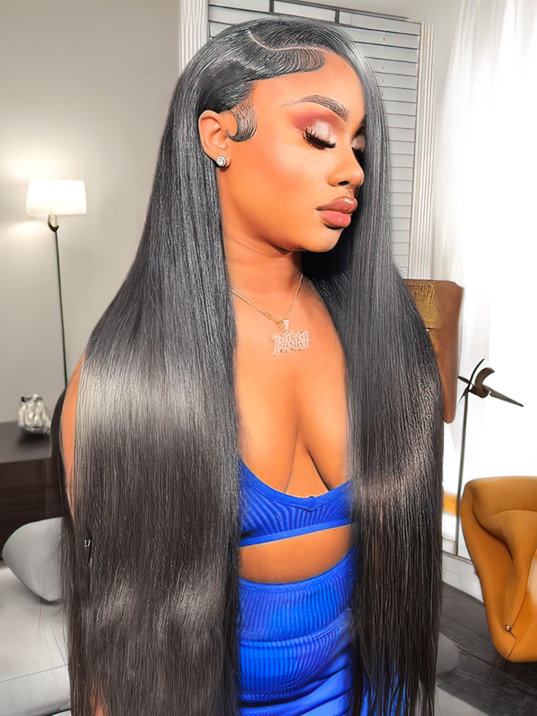 5x5 HD High Density Glueless Lace Closure Wigs Virgin Straight Wig