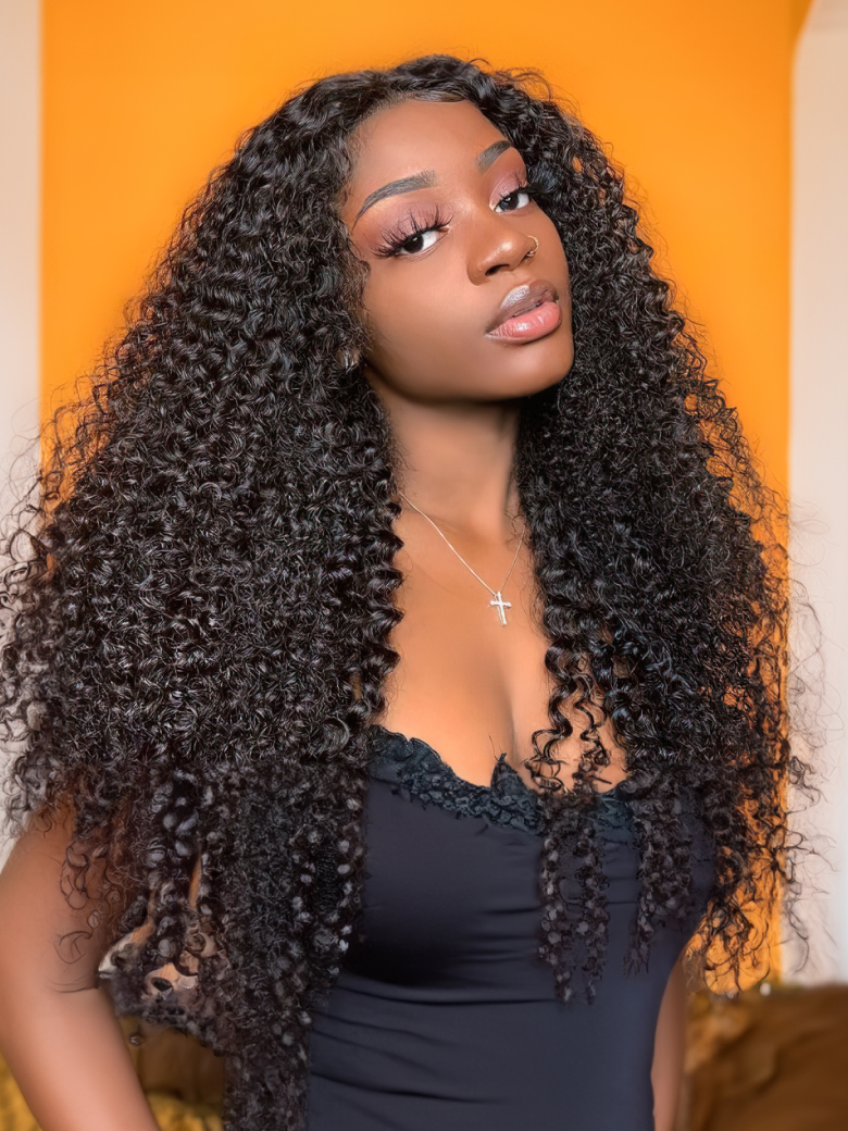 UNice 13 4 Lace Front Wigs Human Hair Curly Hair Pre Plucked