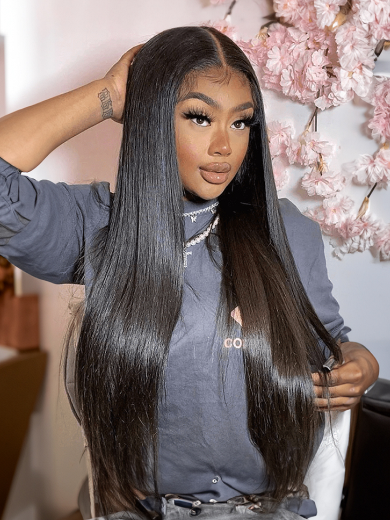 Glueless V Part Straight 0 Skill Needed Breathable Wigs