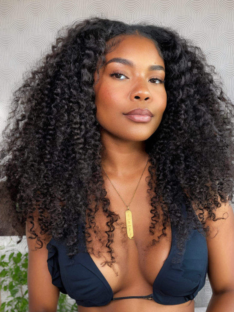 UNice Beginner Friendly V Part Kinky Curl Wig Upgrade U Part Human