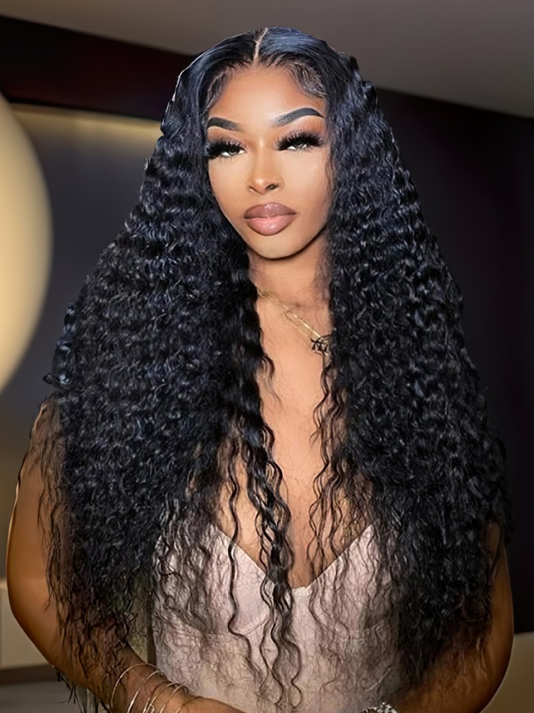 UNice Jerry Curly Closure Wigs High Quality Hand Tied Lace Hair Part Line  Natural Hair Wigs Bettyou Series