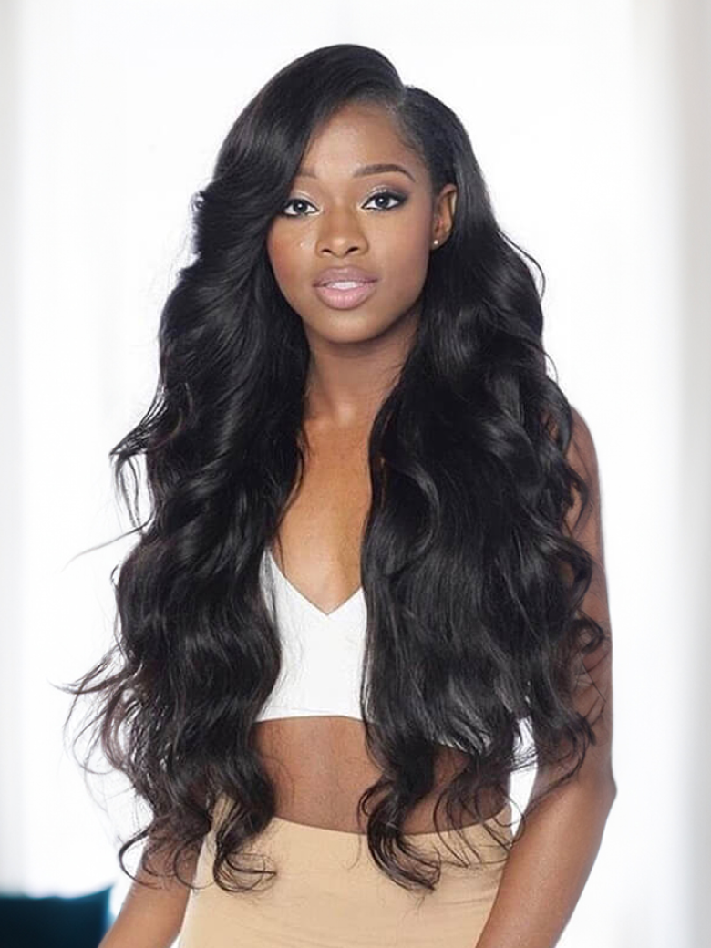 UNice Hair Unprocessed Frontal Lace With 4pcs Body Wave Remy Hair Bundles