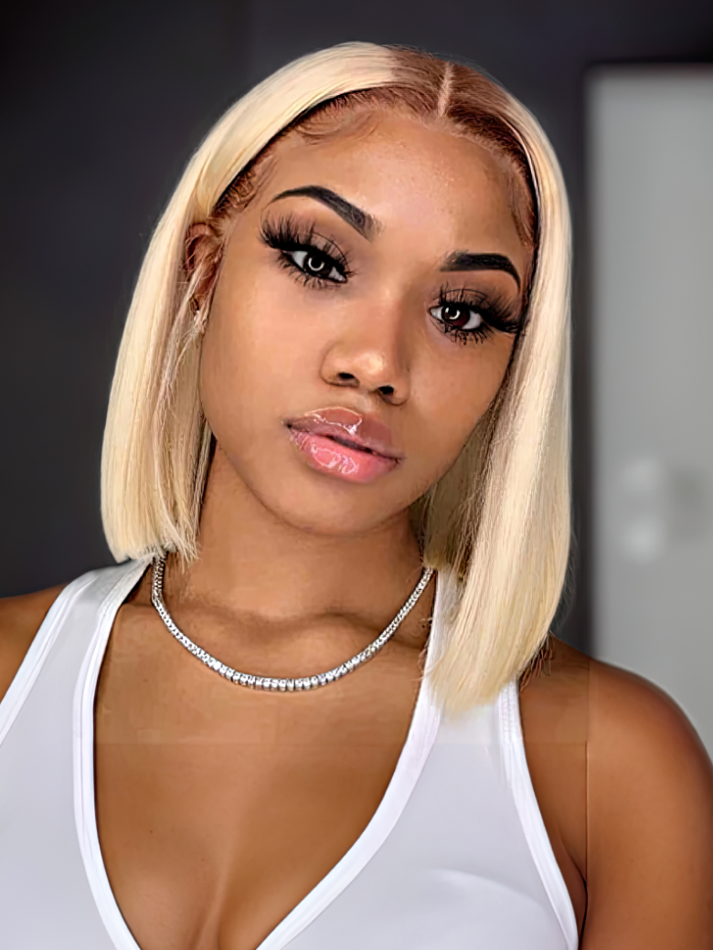 Straight bob outlet blonde