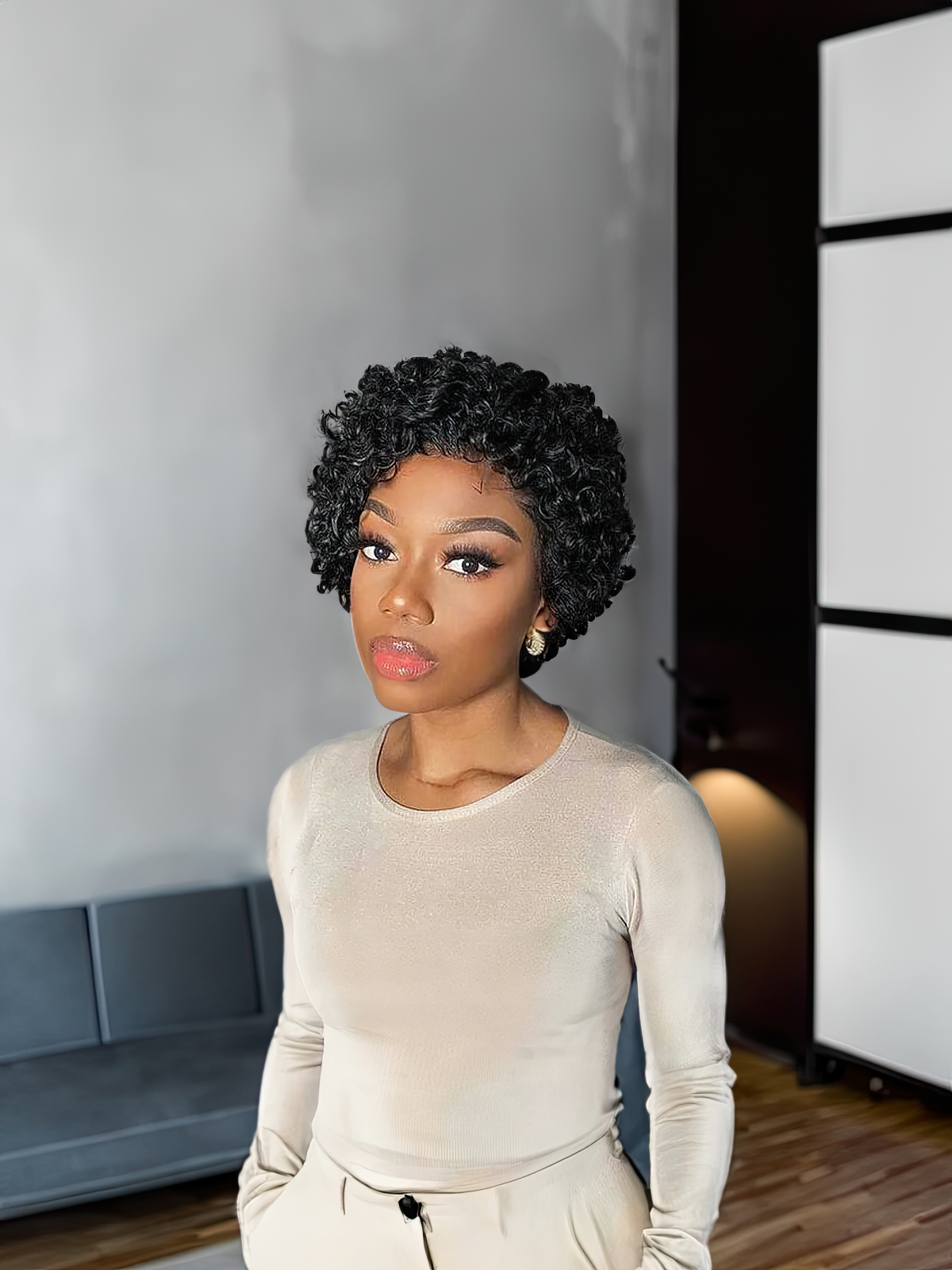 [US Only] UNice Pixie Cut Afro Beginner Friendly Glueless Black Wig