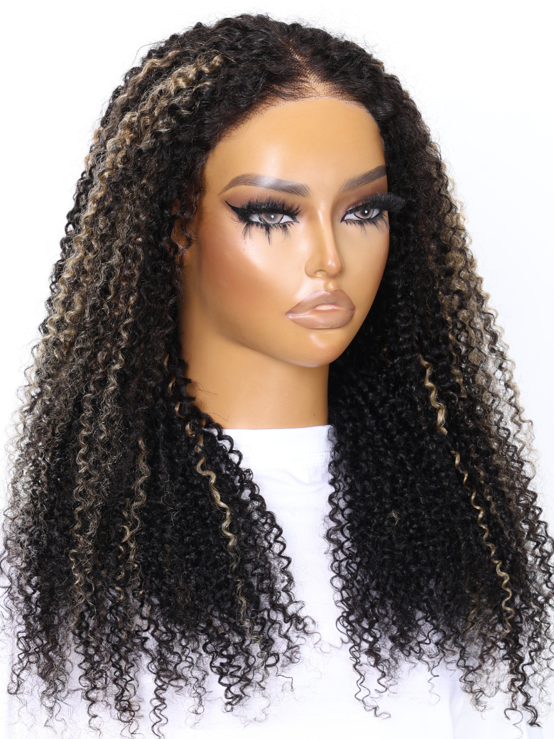 UNice Bye Bye Knots Wig 7x5 Glueless Lace Black With Blonde Highlights ...