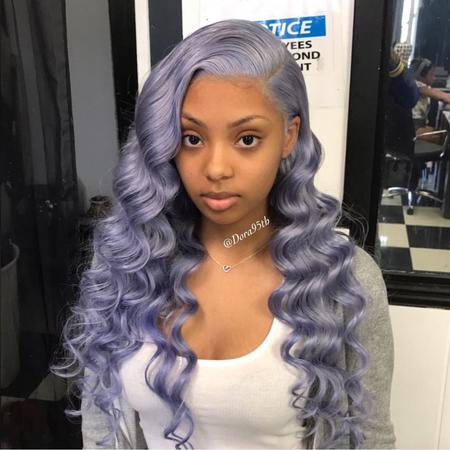 Pastel Silver And Purple Hair
