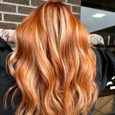 Balayage Copper Blonde Hair