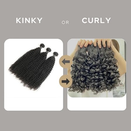 kinky hair wig vs curly hair wig