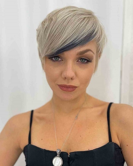 Pixie Cuts with Side-Swept Bangs