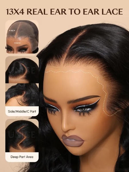 Get Gorgeous Deep Side Part Sew In with UNice Hair Bundle