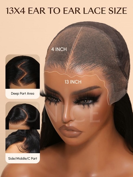 NEW 13X4 EAR TO EAR GLUELESS PRE EVERYTHING WIG w/ EAR TAPE, PERFECT FOR  ANY HAIRSTYLE
