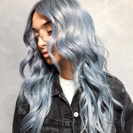 silver icy blue hair