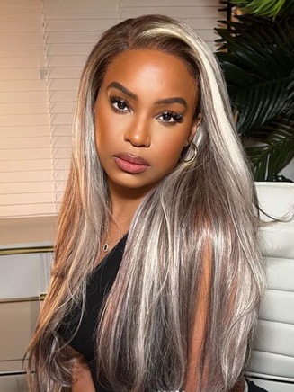 UNice 13x4 Lace Front Glossy Blonde With Silver Highlight Straight Wig  Bratz Doll Vibes Inspired