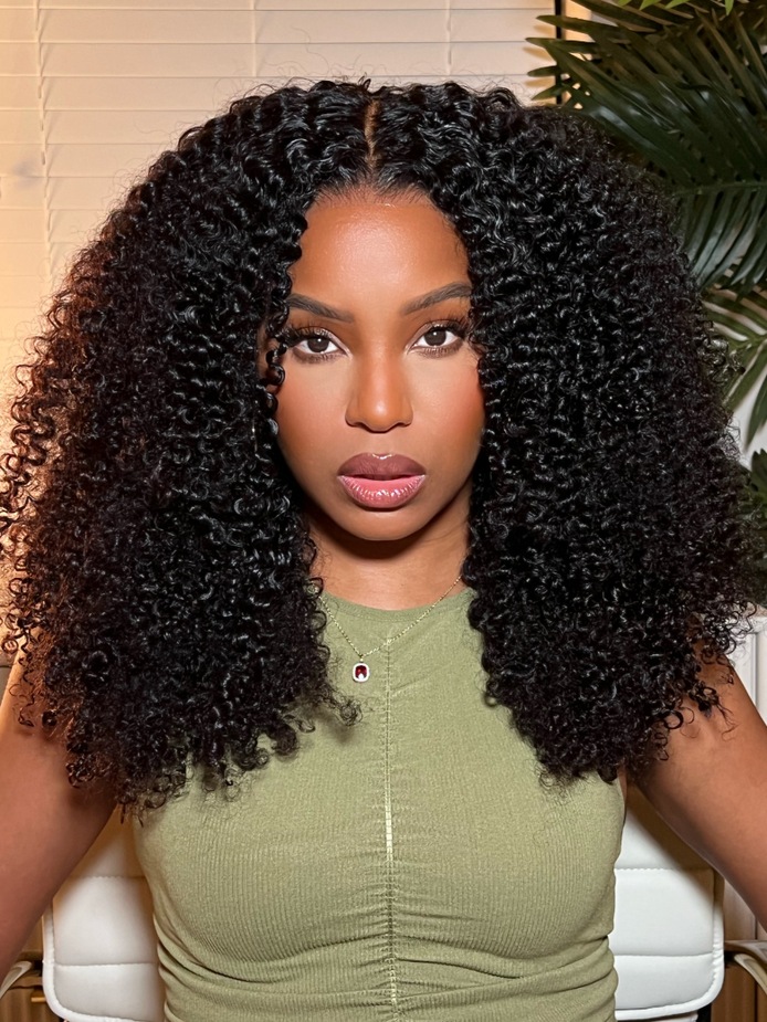 UNice 13x4 Ear To Ear Lace Frontal Black Kinky Curly Wig Pre-Everything Wig
