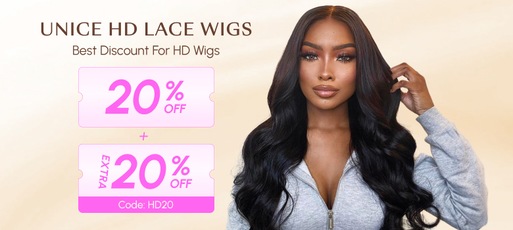 UNice HD Lace 5x5 Closure Pre-Plucked Glueless Body Wave Wig with