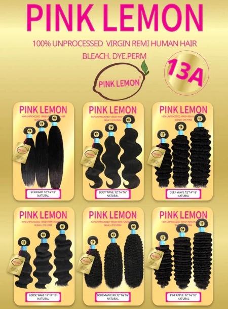pink lemon hair bundles