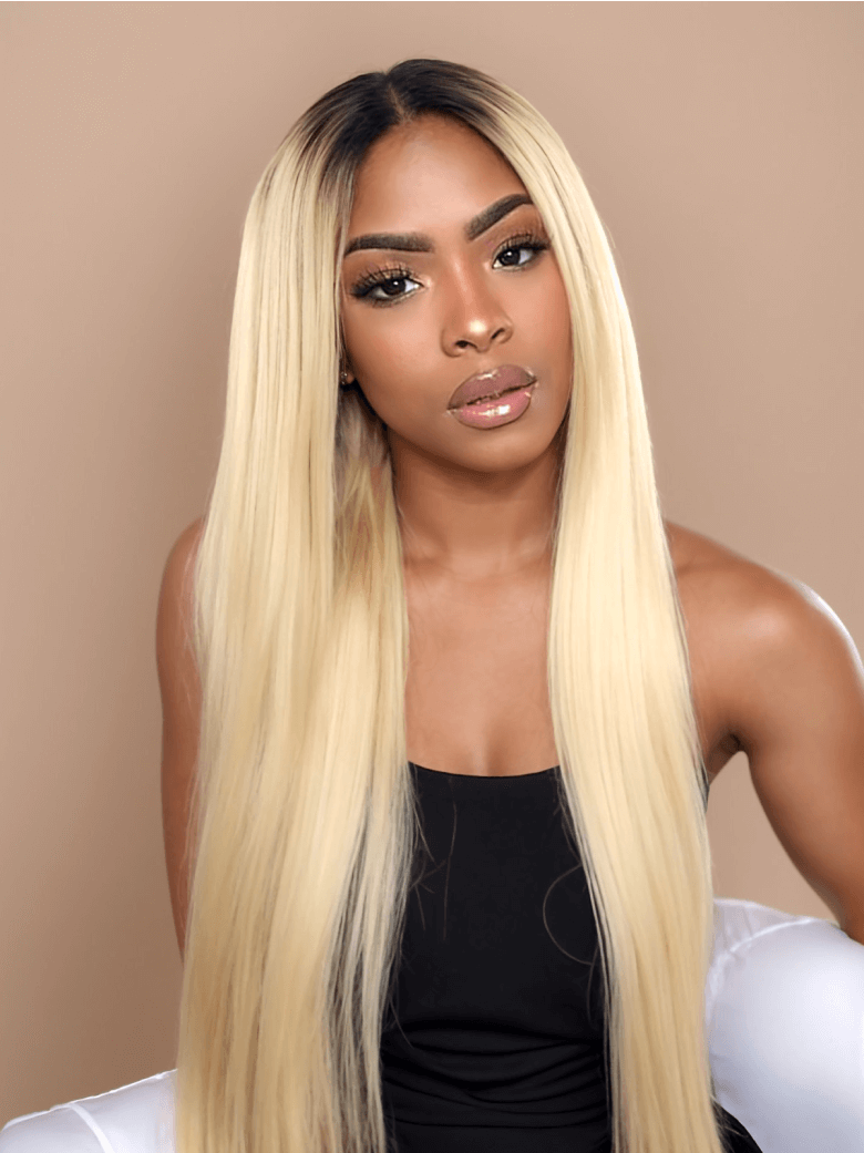 UNice Hair 1B/613 Honey Blonde Straight Virgin Human Hair 4 Bundles Ombre