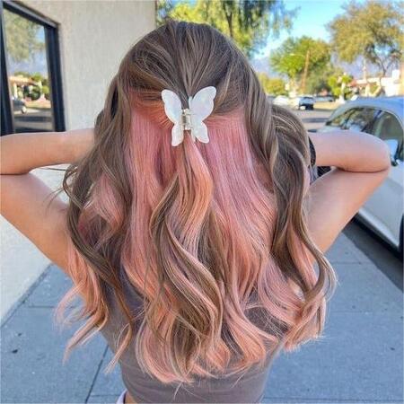Pink Split Dye Hair