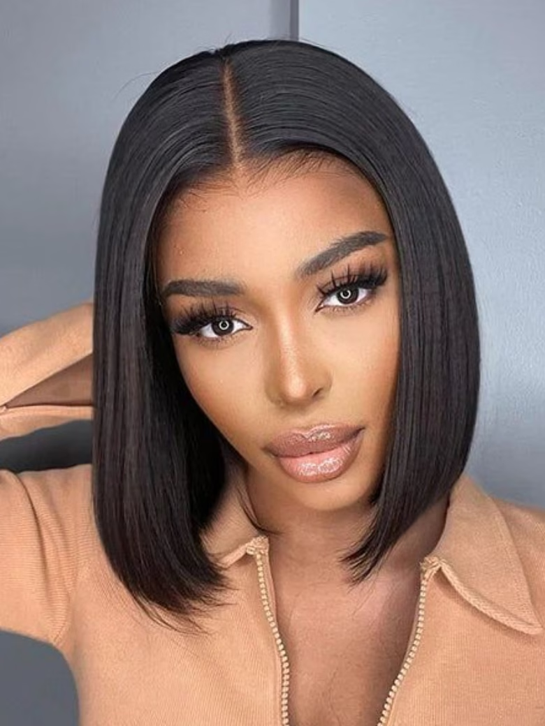 13x4 Lace Frontal Black Bob Pre-Everything Wig For Summer