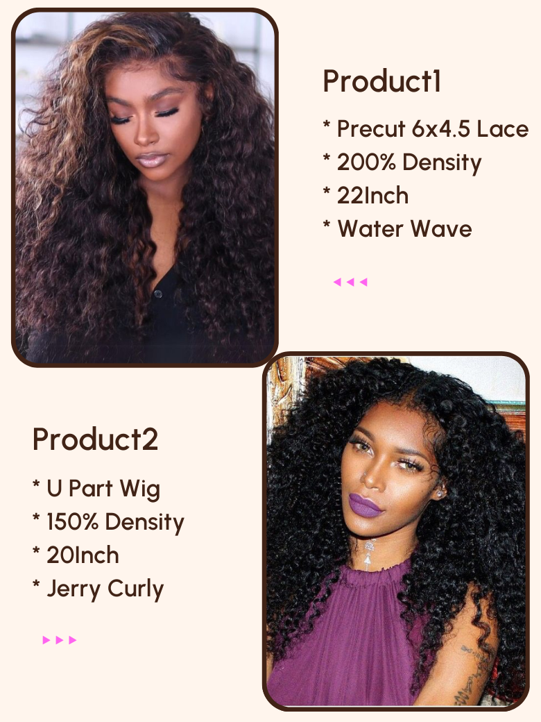 2 Wigs $99 For 24 13x4 Lace Front Honey Blonde Straight Hair And 24 13x5 Middle Lace Part Reddish Brown Body Wave Wig