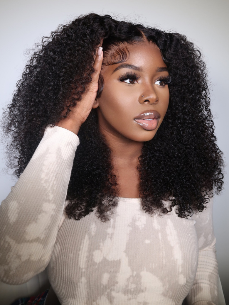 [From 22""] UNice Glueless U Part Kinky Curly Put On And Go Wig For Beginners