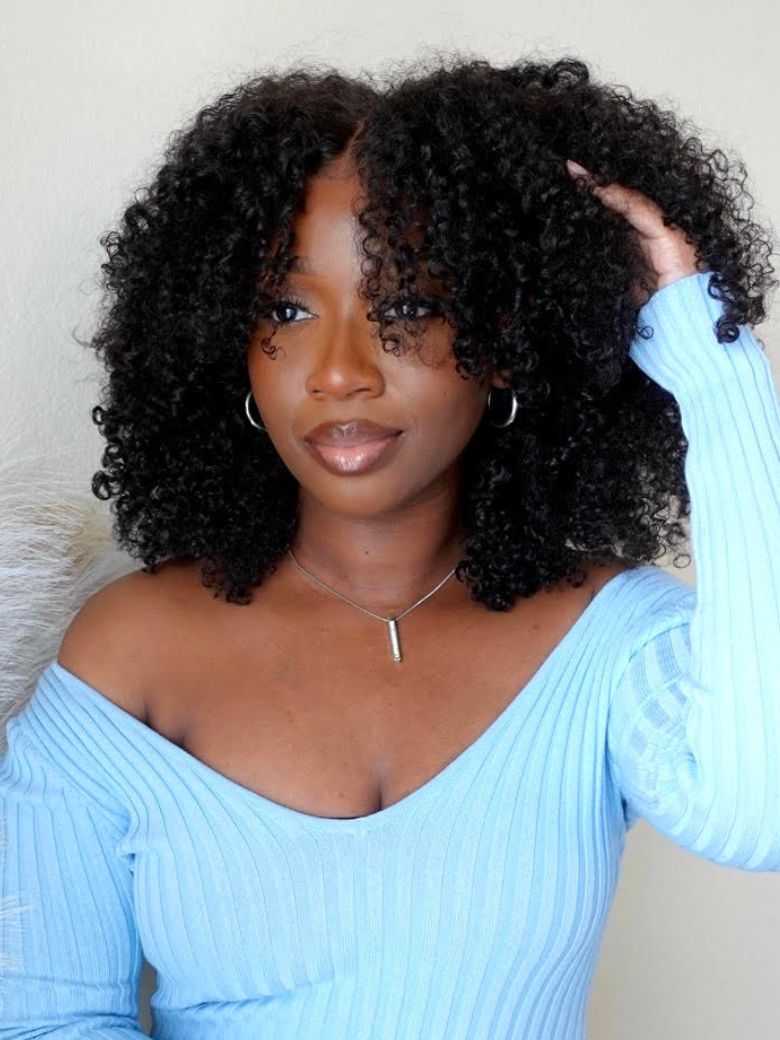 [Invisi Blend] UNice Coily Curly Glueless Flip Over Kinky Curly Wig for Beginner