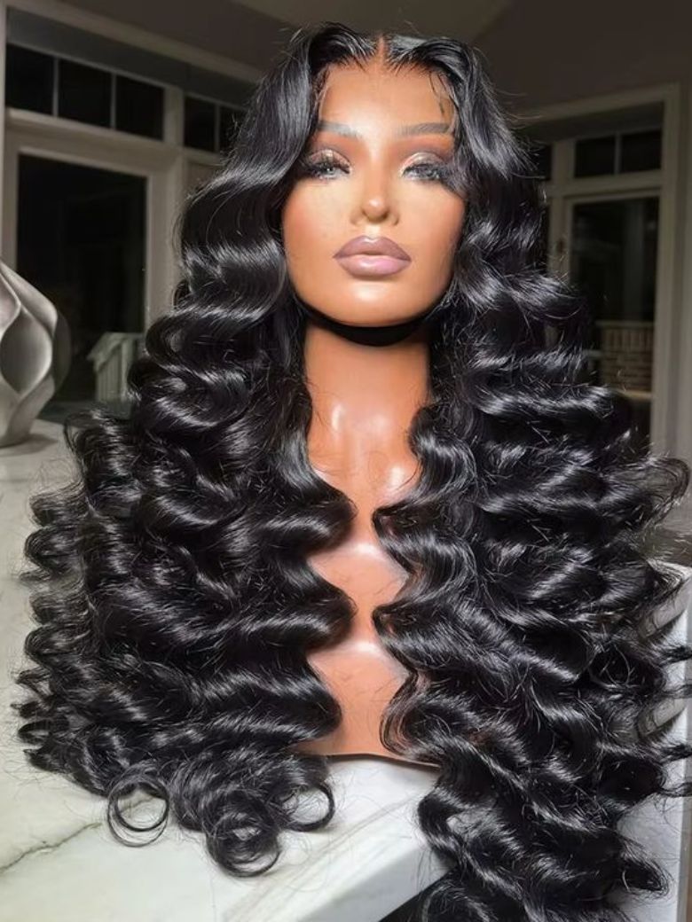 UNice 13x4 Pre-Everythingâ¢ Lace Frontal Natural Black Loose Deep Wave Wig