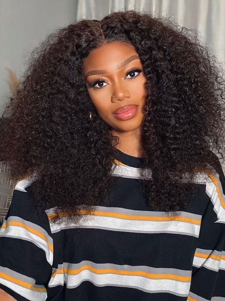 [180% Density] 13x4 & 6x4.5 Lace Bye-Bye Knots Wig Jerry Curly Wig With Bleached Invisible Knots With Baby Hair