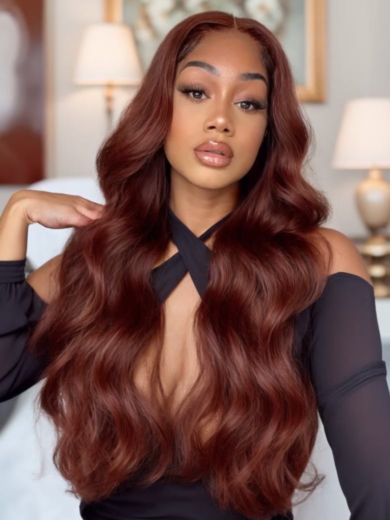 [22""=$119] 13x4 Pre-Cut Lace Front Reddish Brown Body Wave Wig Pre-Everything Wig 150% Density