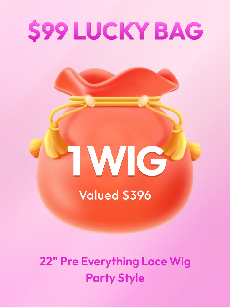 UNICE 99 Lucky Bag Get 150 Density Pre Cut Glueless Wig Value 299-396 396$