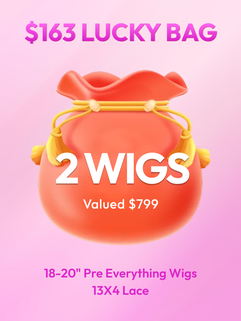 UNICE 163 Lucky Bag Get 20 Inch Byebye Knots Glueless Wig Value 330-799 799$