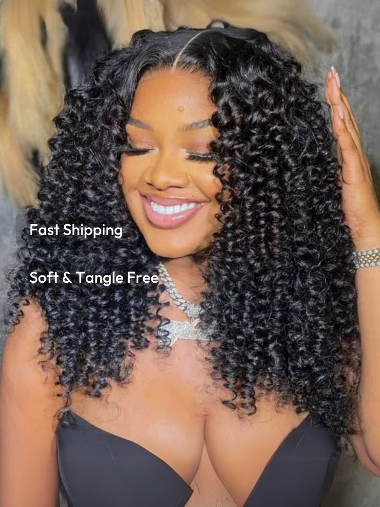 [200% Density] 7x5 Bye-Bye Knots Jerry Curly Wig With Bleached Invisible Knots With Baby Hair& 13X4 Pre Everything Curly Wig
