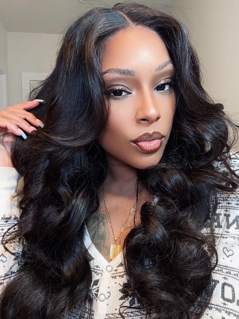 [24""-30"" 180% Density HD lace]5x5 HD BlendAway Pre Cut Lace Closure Glueless Body Wave Affordable Wig with ByeBye-Knots Match All Skin Tones