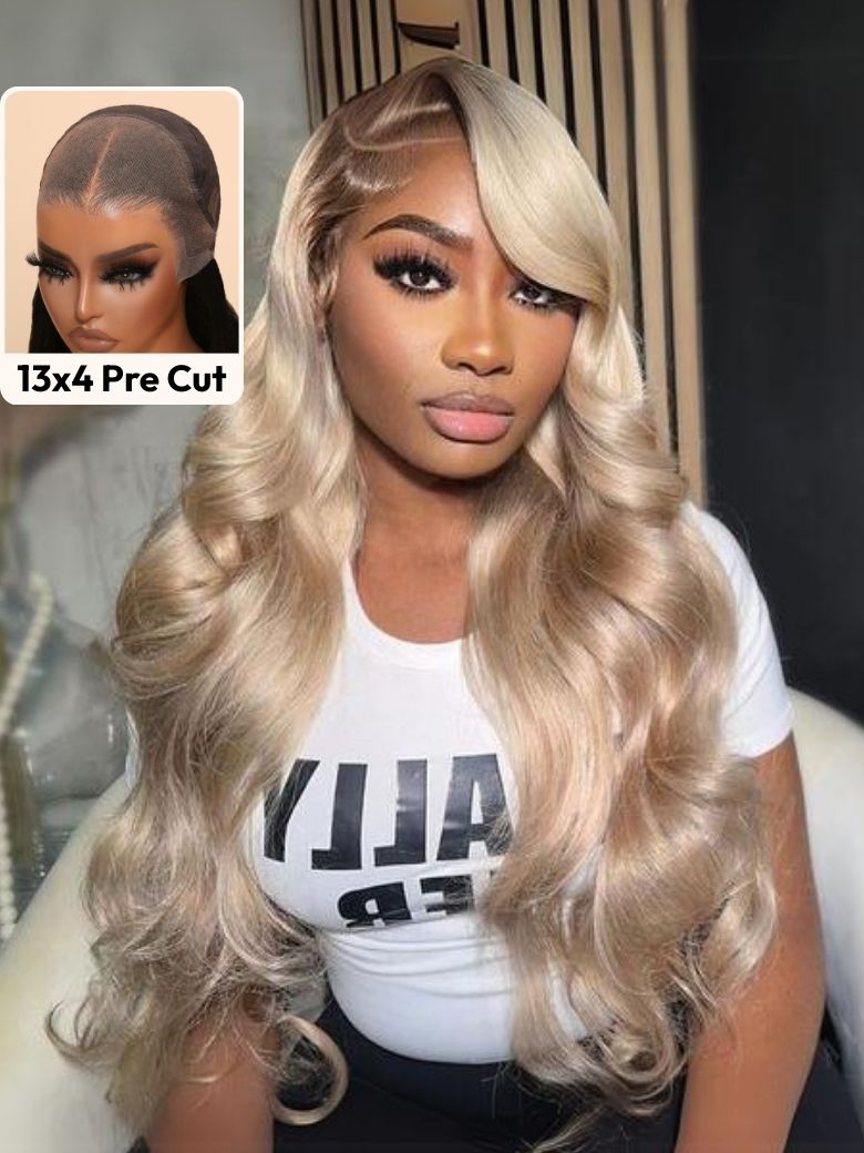 UNice 13x4 Lace Frontal Sandy Blonde Ombre Loose Wave Pre-Everything Wig