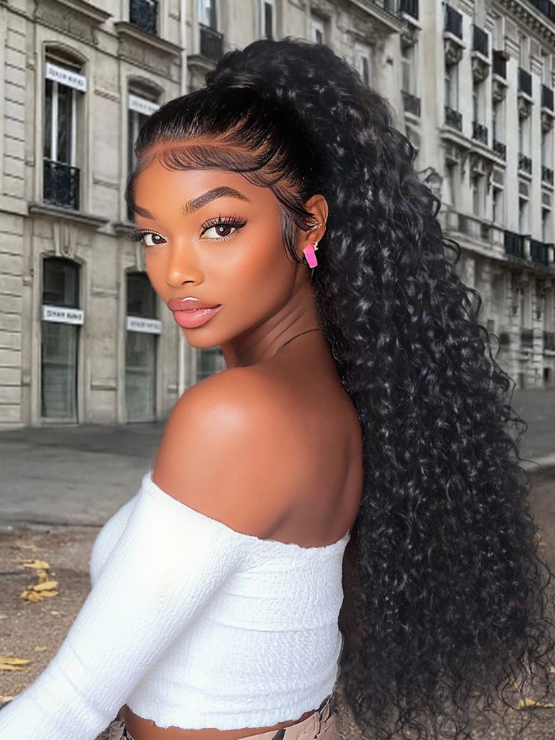 UNice Bye-Bye Knotsâ¢ 7x5 Lace Mixed Curls Wig with Invisi Drawstring