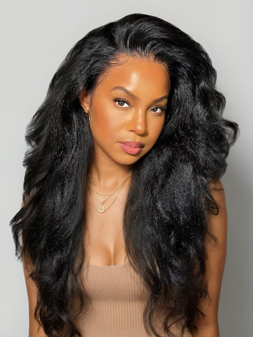 [24 Inch BOGO] UNice 13x4 Lace Front Wig Black With Blonde Highlights Body Wave & Honey Blonde Water Wave Wig