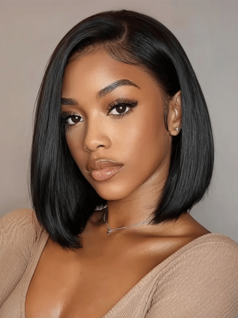 UNice Bye-Bye Knots Wig 7x5 & 13x4 Put On And Go Glueless Lace Bleached Knots Pre Layered Bob With Drawstring Wig 150% Density