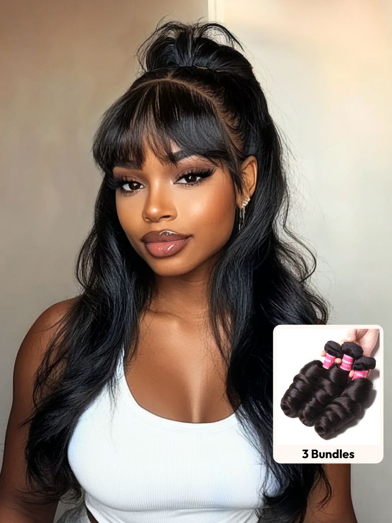 UNice Hair 3pcs/pack Peruvian Virgin Hair Loose Wave