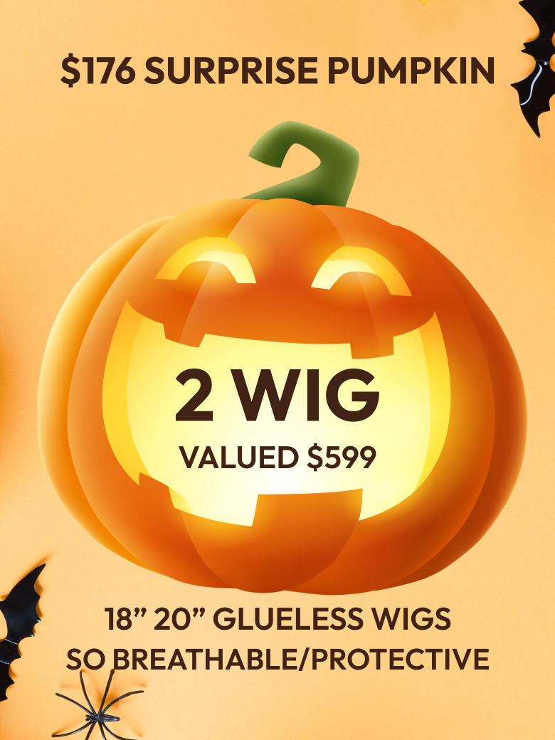 [2 Wigs] UNICE $176 Surprise Pumpkin Deal-Value $599