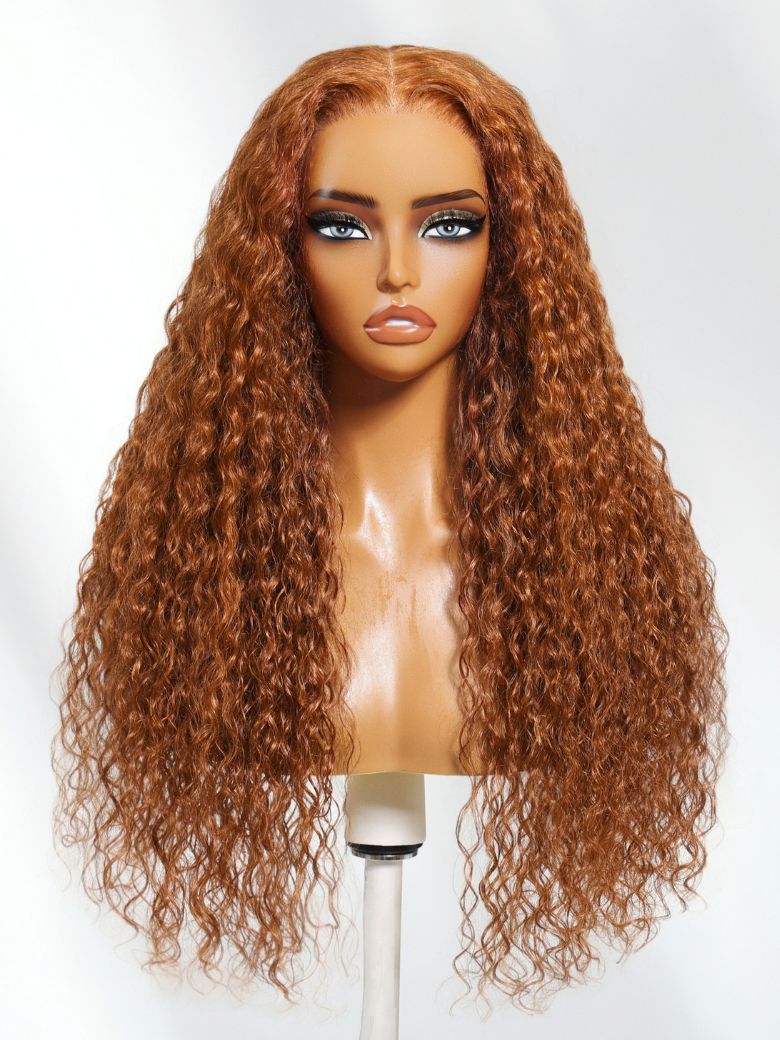 UNice 13x4 Pre-Everything™ Lace Frontal Pumpkin Spice Side Part Loose Wave Drawstring Wig with Face Framing Layers