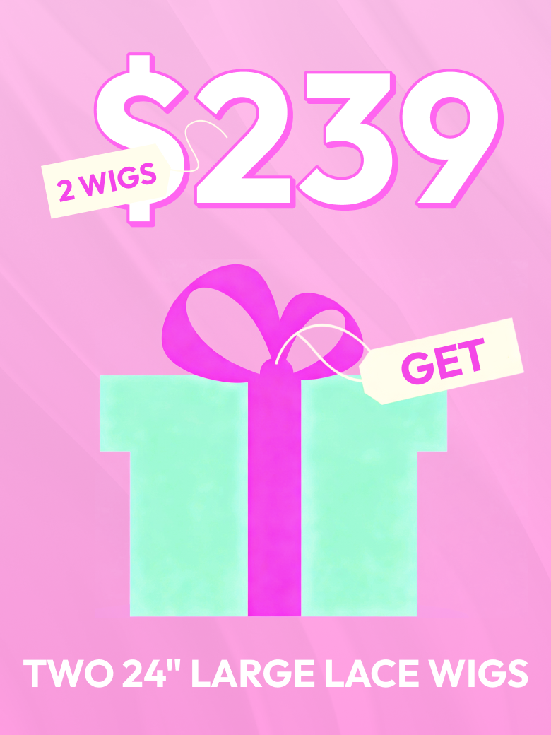 [$239 Mystery Box] TWO 24 Large lace wigs Valued $797