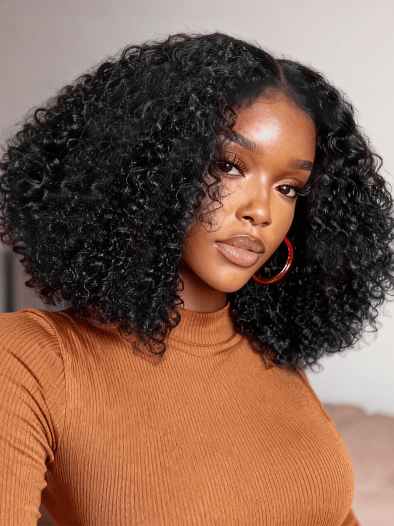 UNice InvisiBlend™ V part Wig Beginner Friendly Kinky Curly Protective Style Human Hair Wig 180% Density Protect Your Natural Hair