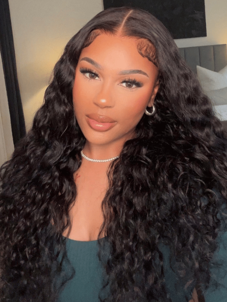 [Price Dropped] 7×5 Bye-Bye Knots Wig Quick Glueless Wet & Wavy Water Wave Invisible Knots Wig