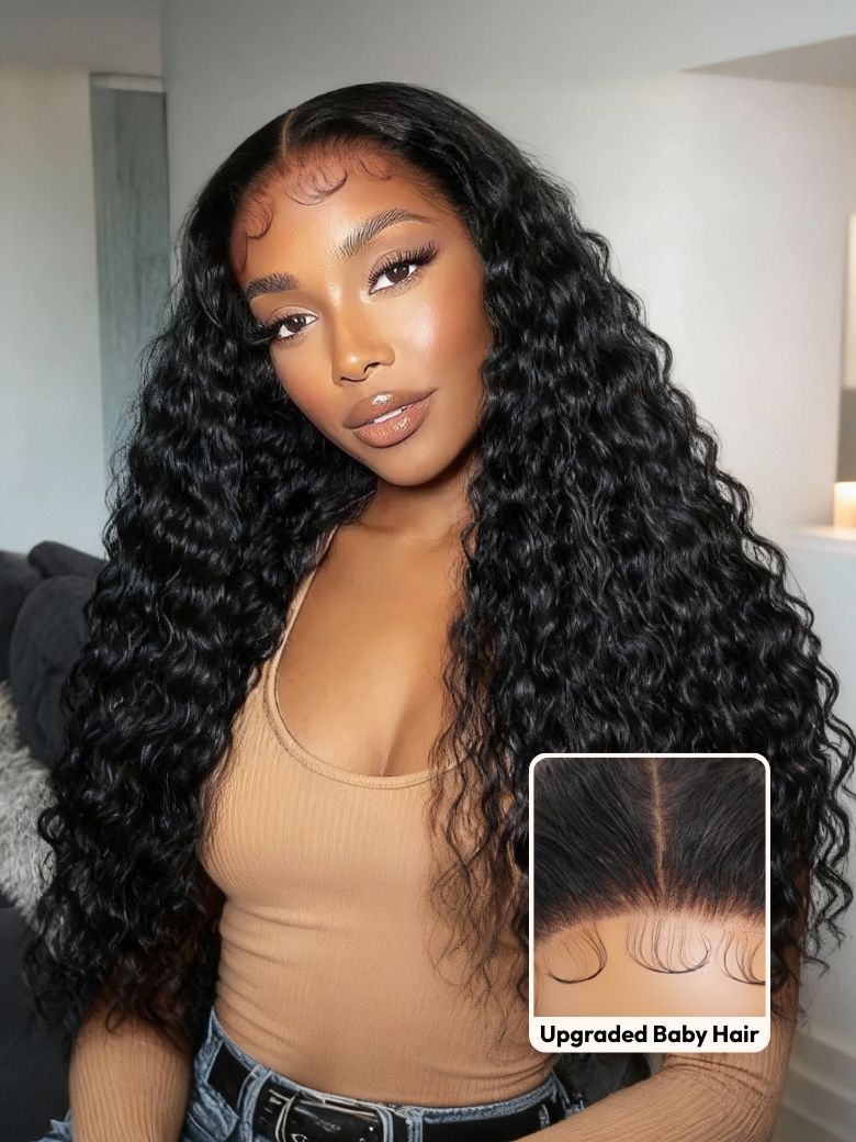 UNice Bye-Bye Knots™ 7x5 Lace Water Wave Drawstring Wig with Upgraded Baby Hair