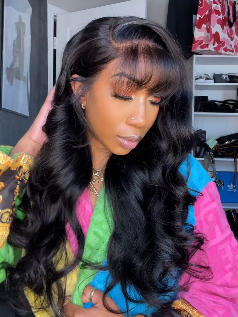 [2026 Stylish Side Part] Drawstring 13x4 Pre-Everything Side-Part Fluffy Loose Wave Wig With Wispy Air Bangs