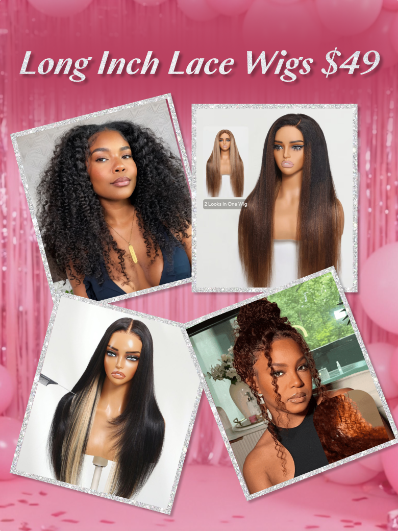 [$49 Long Wigs] 13x6 Front Lace/ 180% Density/ 7x5 Pre-Cut Lace... Limited Stock