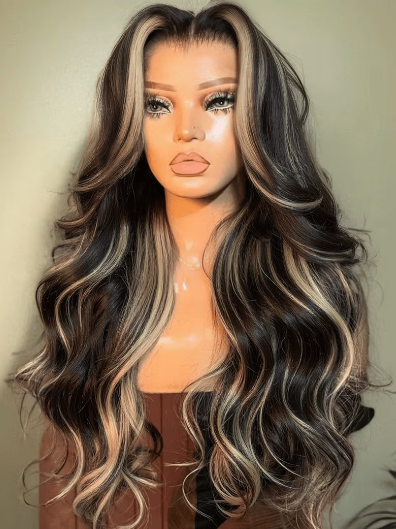 [24 Inch] UNice 13x4 Pre-Everything Lace Front & 7x5 Lace Loose Wave Butterscotch Highlights Brown Wig 150% Density