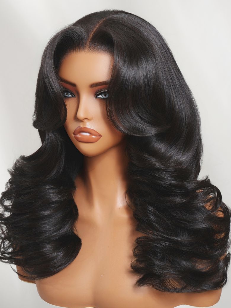 UNice 7x5 Bye-Bye Slip™ Lace Middle Part Loose Curls Wigs With Flipped Face-framing Feathered Layers