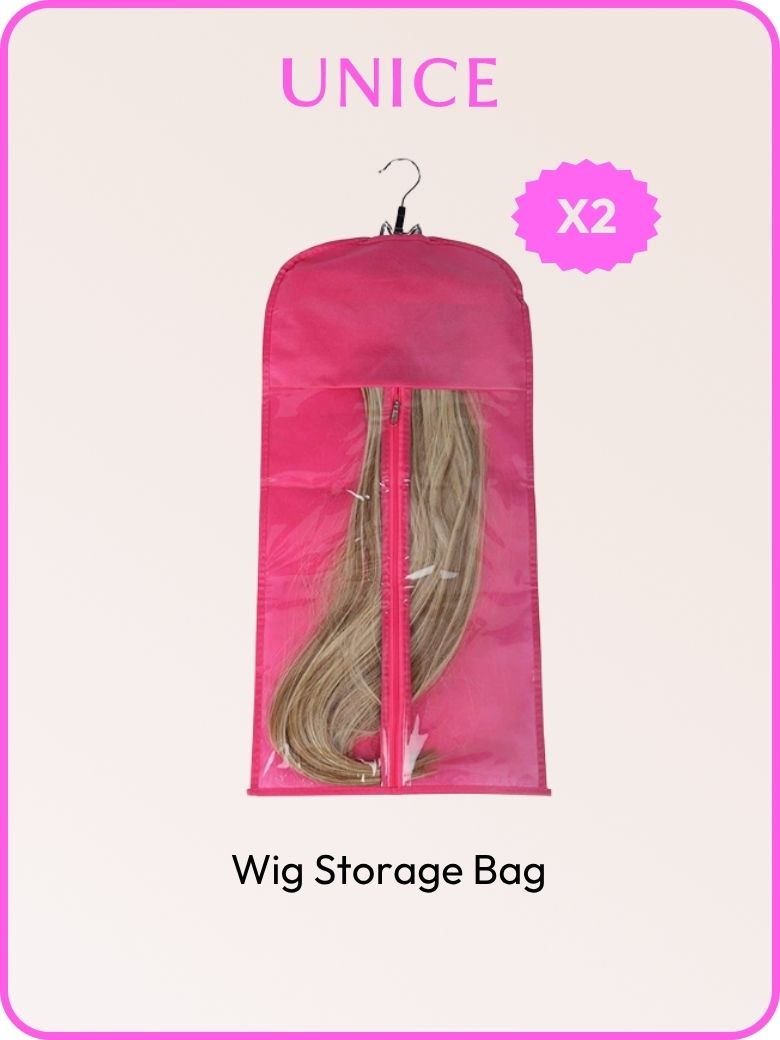 [US Only] 2 Pieces Portable Wig Storage Bag for Travel & Dust Protection 2 Pieces